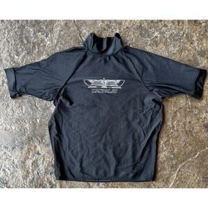 Vintage Mandalay Graphic Rash Guard Jobeeddu Black Men Size Large